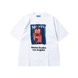 Market Illustrated Basketball T-Shirt – White