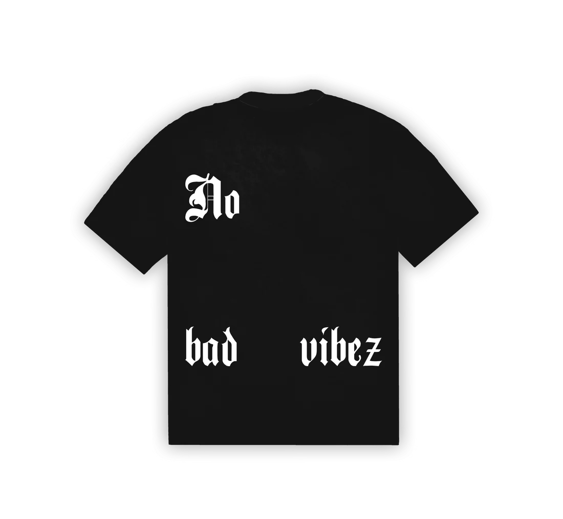 No Bad Vibez Logo Tee - Black Washed