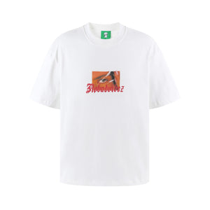 No Bad Vibez Side Eye Tee - White