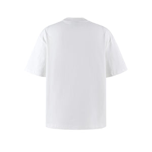 No Bad Vibez White in Black Tee - White