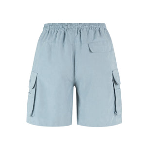 No Bad Vibez Sky 4 Pockets Cargo Shorts - Light Blue
