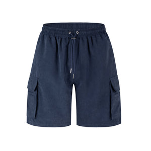No Bad Vibez Navy 4 Pockets Cargo Shorts - Navy
