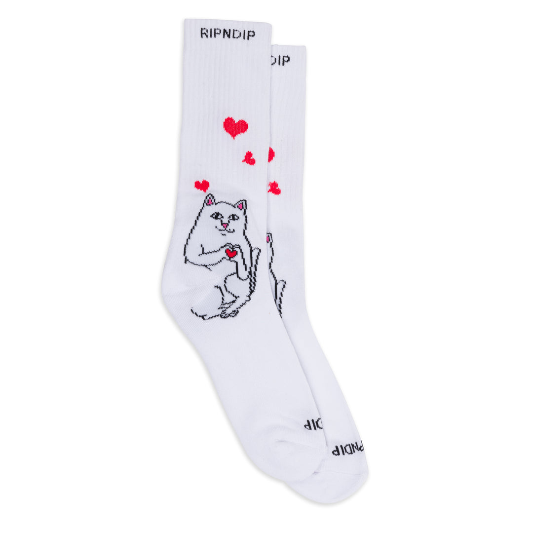 Rip N Dip Nermal Loves Socks - White