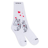 Rip N Dip Nermal Loves Socks - White