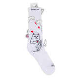 Rip N Dip Nermal Loves Socks - White