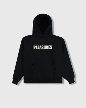 Pleasures Wave Quilted Hoodie - Black
