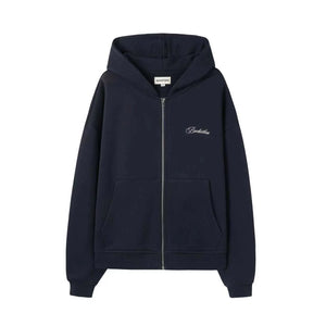 Bucket Box Zipper Hoodie - Navy
