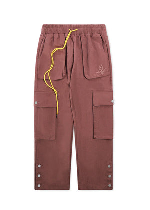 Diet Starts Monday Nylon Cargo Pants - Dusty Rose