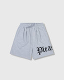 Pleasures Oe Wide Shorts - Grey Mélange