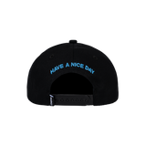 Market Offset Arc 6 Panel Hat - Black