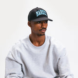 Market Offset Arc 6 Panel Hat - Black