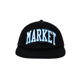 Market Offset Arc 6 Panel Hat - Black