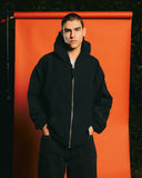 Pleasure x Daft Punk Digital Zip Poncho Hoodie - Black