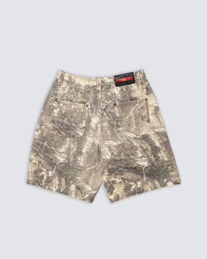 Pleasures Hunt Canvas Jorts – Sand Camo