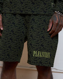 Pleasures Leaf Jacquard Shorts – Dark Olive