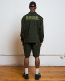 Pleasures Leaf Jacquard Shorts – Dark Olive