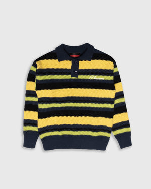 Pleasures Cooper Polo Sweater – Yellow