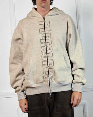 Pleasures Impact Zip Hoodie – Oatmeal
