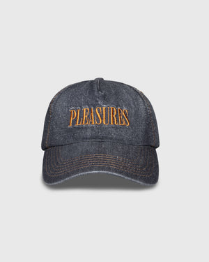 Pleasures Zig Zag Denim Cap – Black