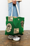 Pas De Mer High Couture Tote Bag - Cream/Green