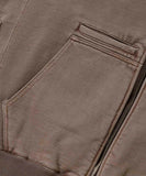 XLarge Pigment Dyed Work Zip Hooded Sweatshirt - Brown