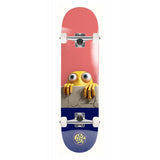 Push Skatebording Peek Over Complete Skateboard - Salmon/Blue 7.0