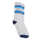 Rip N Dip Peeking Nermal Socks - Ash Heather/navy