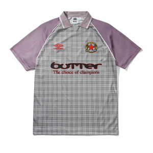 Butter Goods X Umbro Plaid Jersey - Berry Stone