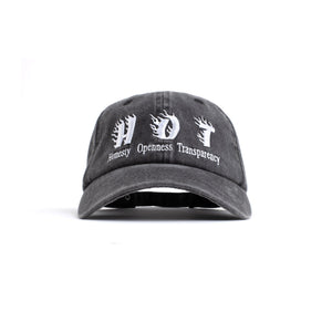 Jungles Jungles Hot Distressed Cap – Washed Black