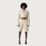 Honor The Gift Raw Edge Baggy Short - Tan