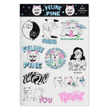 RIP N DIP Feline Fine Sticker Sheet - multi