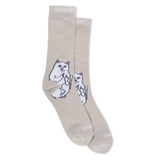 Rip N Dip Lord Nermal Socks - Oatmeal Heather