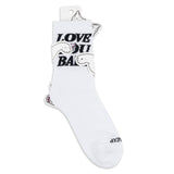 RIP N DIP Love You Mid Socks - White