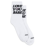 RIP N DIP Love You Mid Socks - White