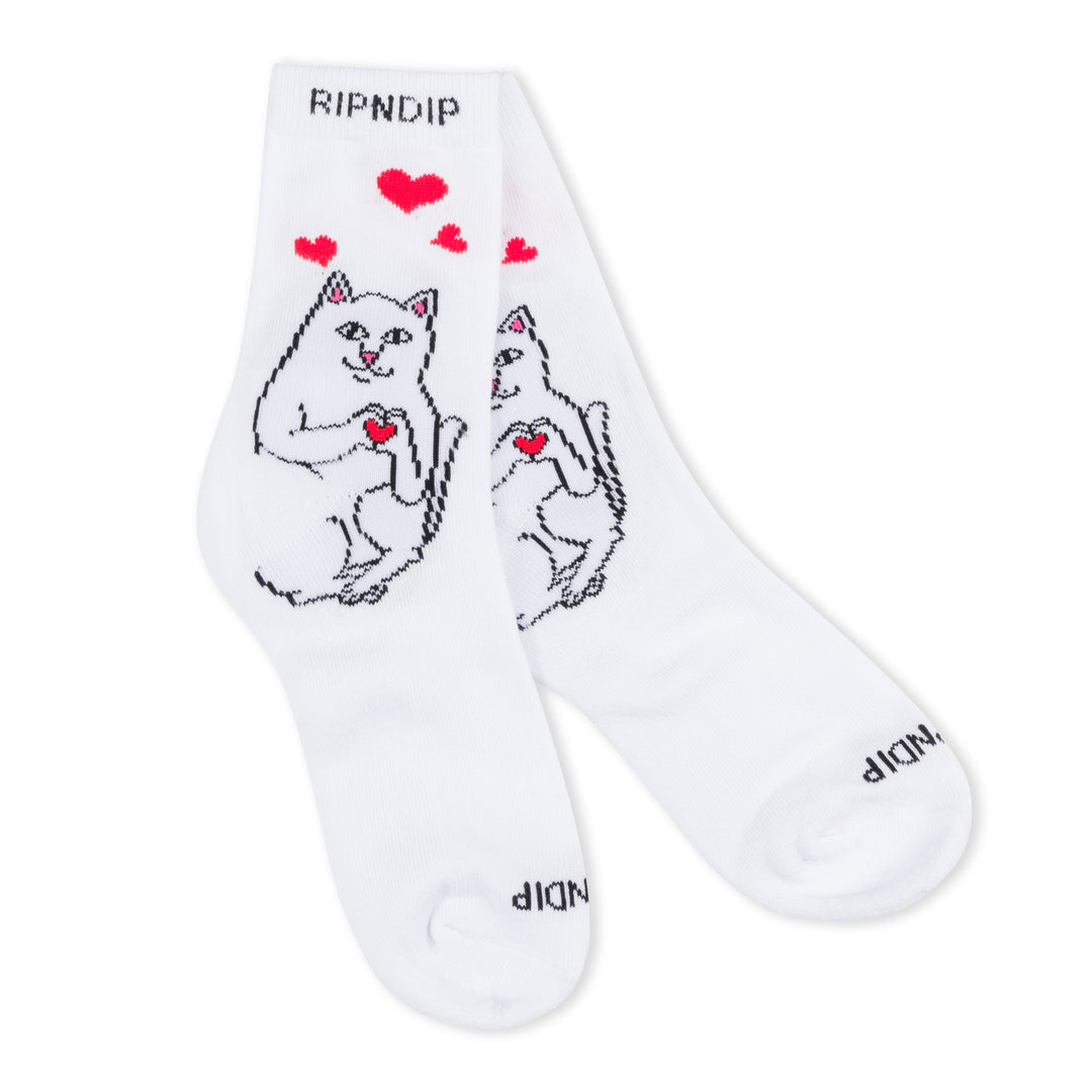 RIP N DIP Nermal Loves Mid Socks - White