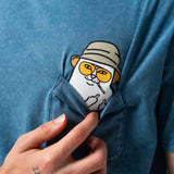 RIP N DIP Nermal S Thompson Pocket Tee - slate mineral wash