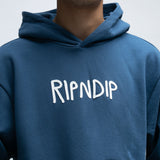 Rip N Dip Rubber Logo Hoodie - Pacific Blue