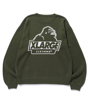 XLarge Slanted Og Crewneck Knit Top - Green