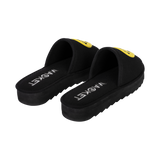 Market Smiley Upside Down Hotel Slippers - Black