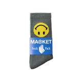 Market Smiley Upside Down Socks - Sage