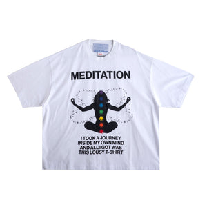 Jungles Jungles Meditation Tee – White