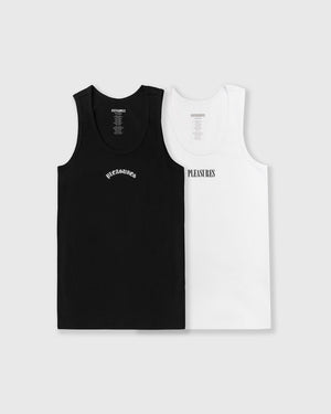 Pleasures Standard Tank Top 2 Pack - Black/white