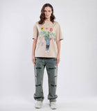 7th Vision Powerful Planet Tee - Beige