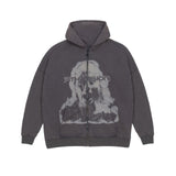 7th Vision Zipper Hoodie - Grey