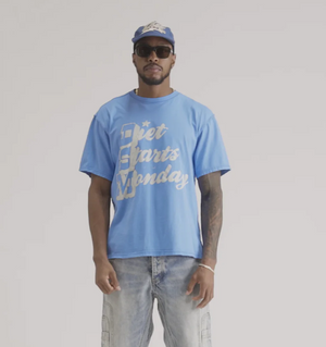 Diet Starts Monday Star Tee - Vintage Blue