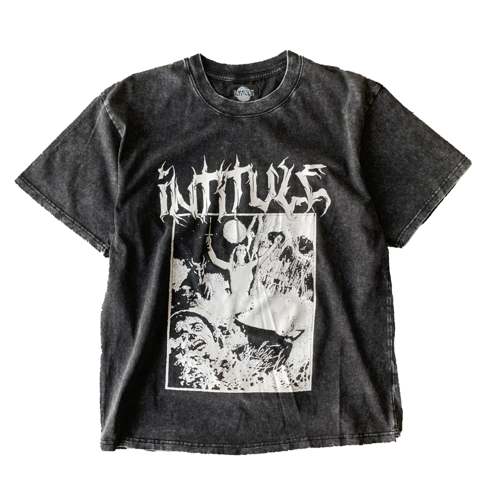Intitule The Witch Tee - Acid Washed Black