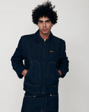 We Are Not Friends Club Denim Jacket – Dark Indigo Blue