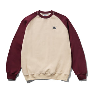 Butter Goods Sketch Waffle Crewneck - Cream/Red