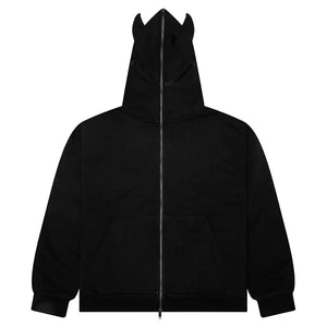 Market Smiley Devil Full Zip Hoodie - Black