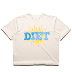 Diet Starts Monday Flame Spray Tee - Cream/Blue